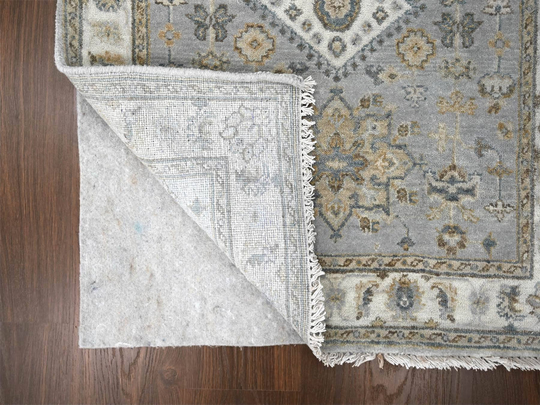3'1" x 4'10" New Hand Knotted Grey Wool Rectangle Oriental Rug - MOA10284745