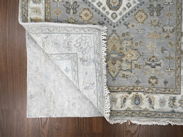 3'1" x 4'10" New Hand Knotted Grey Wool Rectangle Oriental Rug - MOA10284745