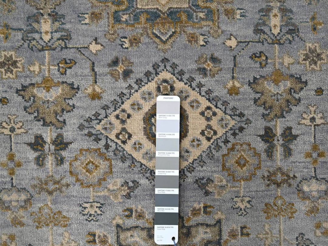 3'1" x 4'10" New Hand Knotted Grey Wool Rectangle Oriental Rug - MOA10284745