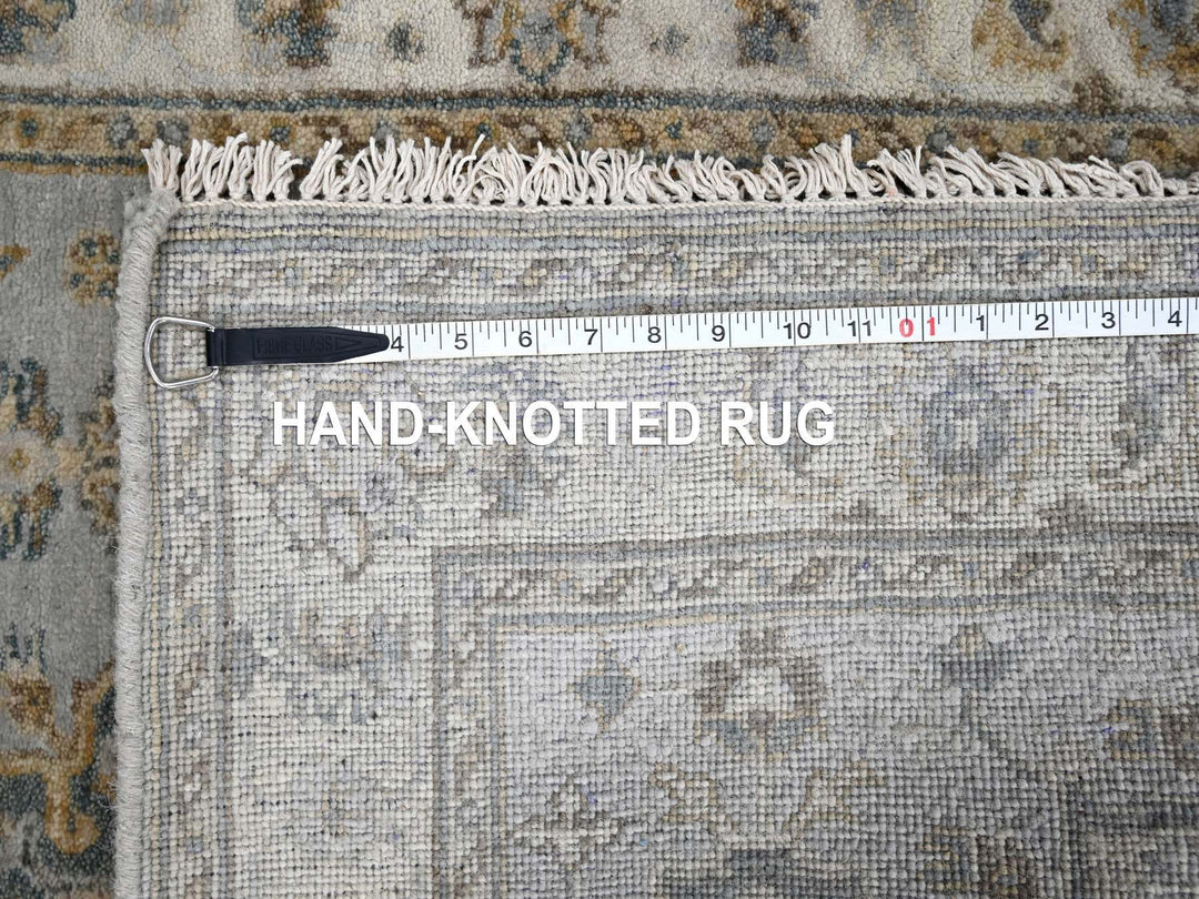 3'1" x 4'10" New Hand Knotted Grey Wool Rectangle Oriental Rug - MOA10284745