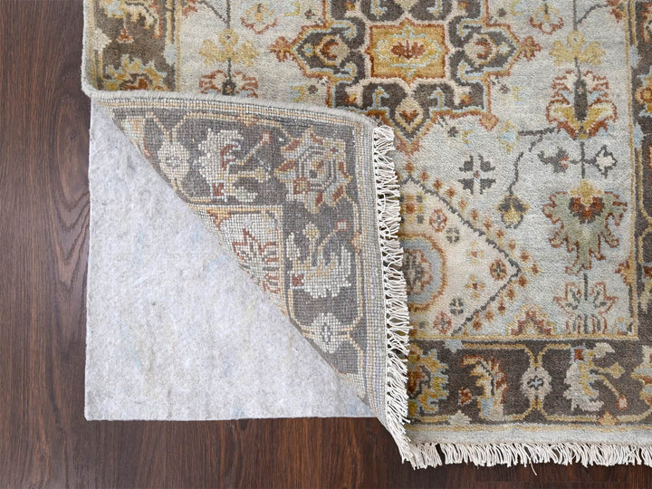 2'8" x 12'0" New Hand Knotted Grey Wool Runner Oriental Rug - MOA10284785