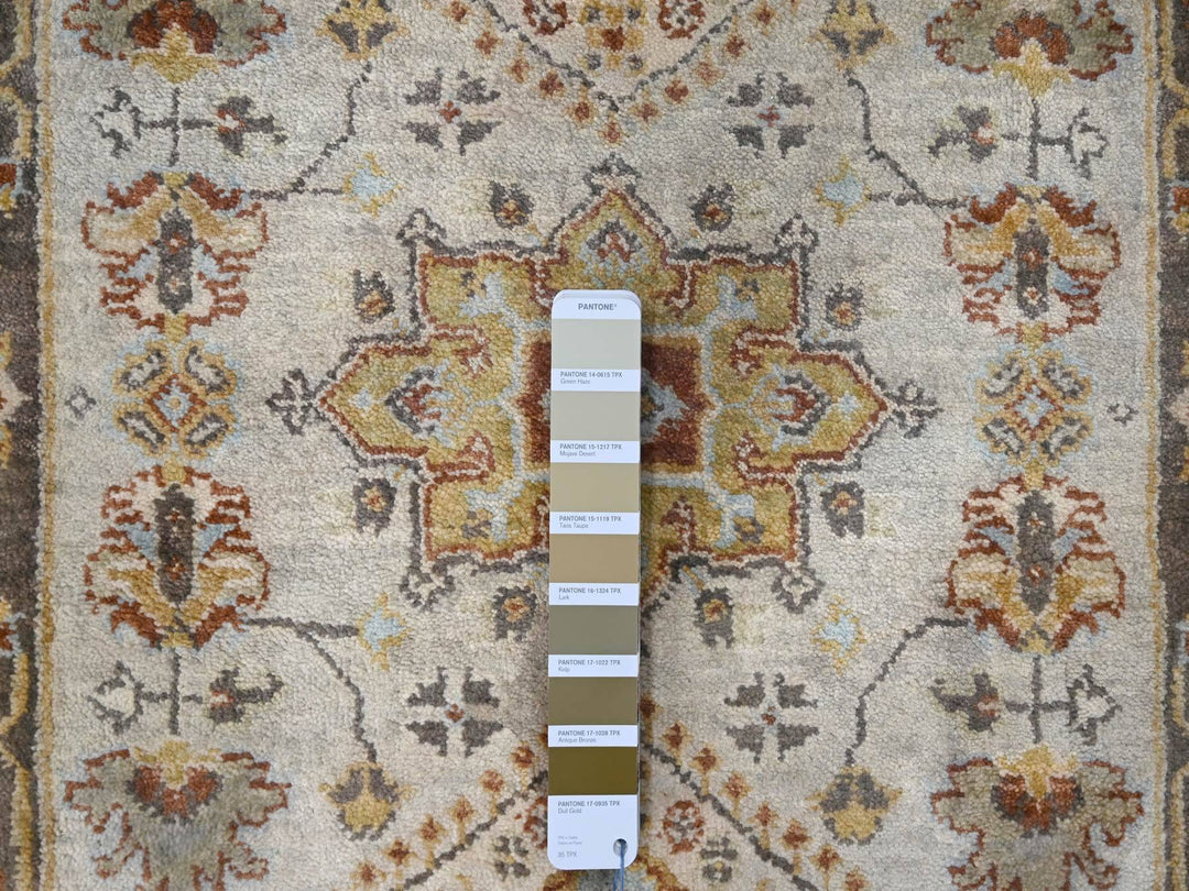 2'8" x 12'0" New Hand Knotted Grey Wool Runner Oriental Rug - MOA10284785