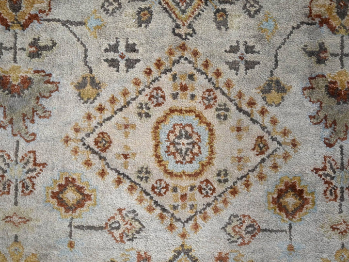 2'8" x 12'0" New Hand Knotted Grey Wool Runner Oriental Rug - MOA10284785