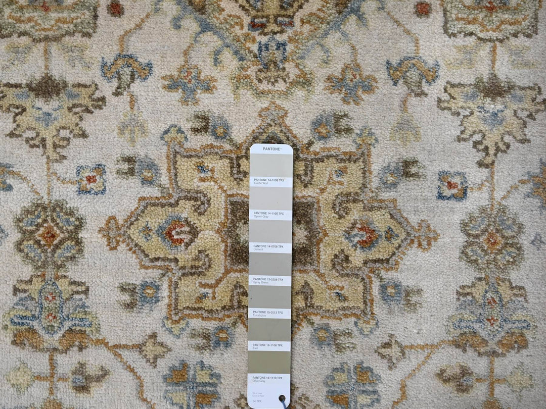 2'9" x 17'10" New Hand Knotted Ivory Wool Runner Oriental Rug - MOA10284826
