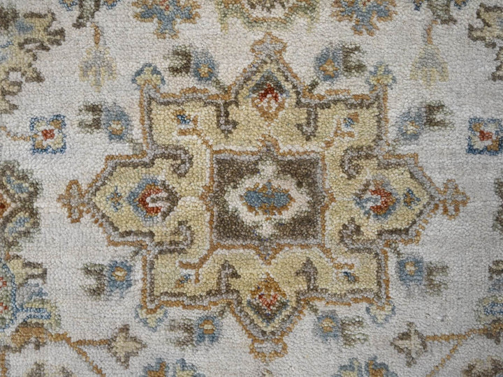 2'9" x 17'10" New Hand Knotted Ivory Wool Runner Oriental Rug - MOA10284826