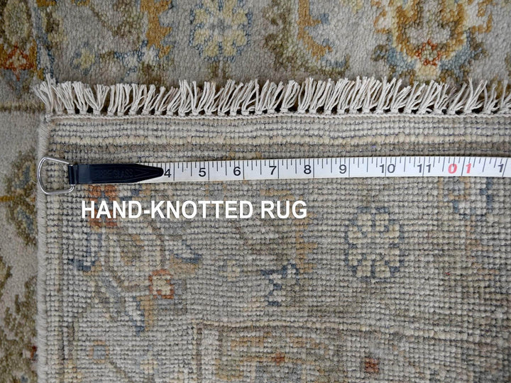 2'9" x 17'10" New Hand Knotted Ivory Wool Runner Oriental Rug - MOA10284826
