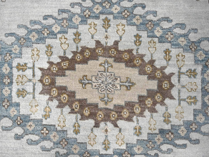 10'0" x 10'1" New Hand Knotted Grey Wool Square Oriental Rug - MOA10284832
