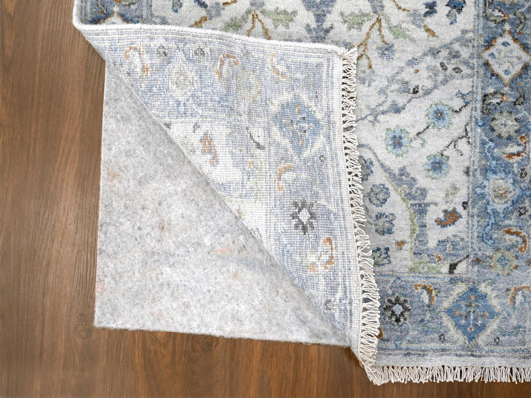 2'7" x 9'10" New Hand Knotted Grey Wool Runner Oriental Rug - MOA10284836