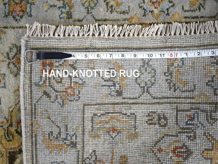 2'9" x 13'6" New Hand Knotted Ivory Wool Runner Oriental Rug - MOA10284841