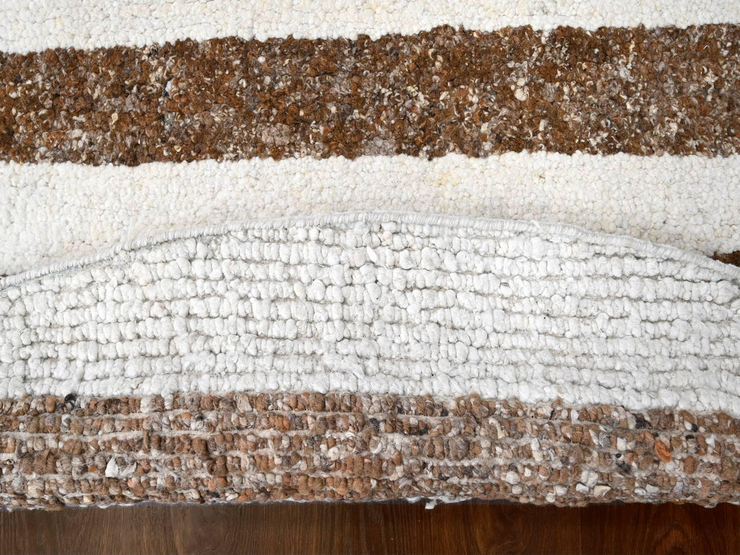10'0" x 10'3" New Hand Knotted Brown Wool Round Oriental Rug - MOA10284845