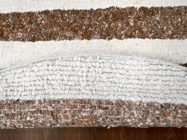 10'0" x 10'3" New Hand Knotted Brown Wool Round Oriental Rug - MOA10284845