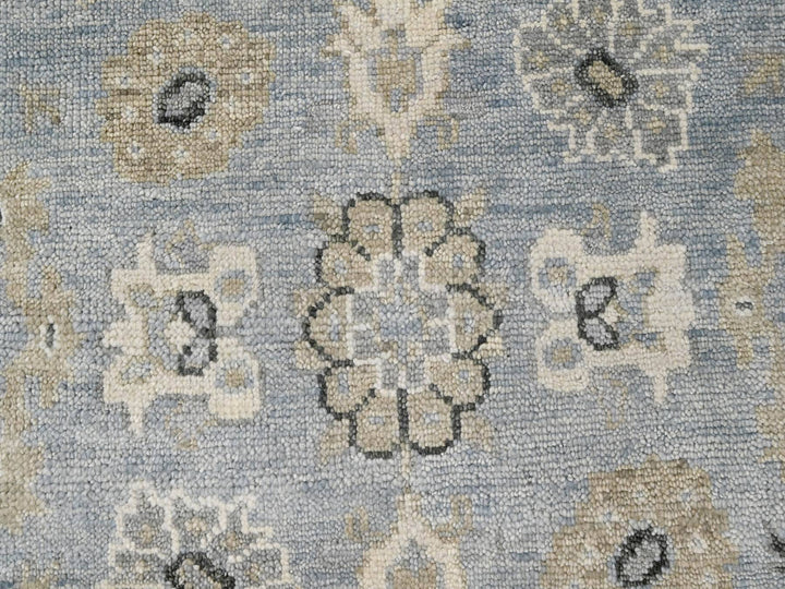 9'10" x 13'10" New Hand Knotted Blue Wool Rectangle Oriental Rug - MOA10284879