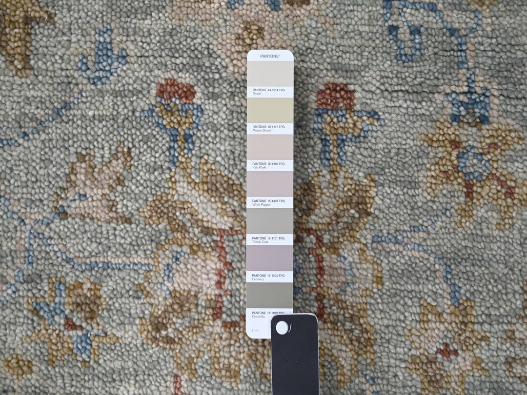 6'1" x 9'0" New Hand Knotted Blue Wool Rectangle Oriental Rug - MOA10284885