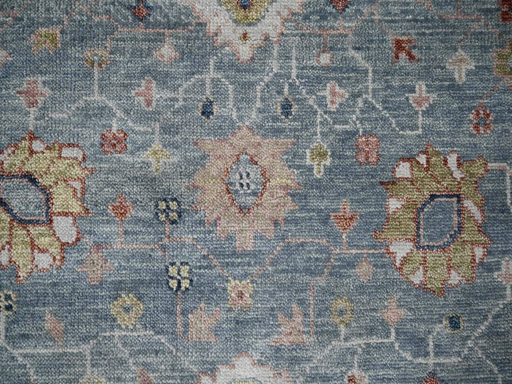 8'9" x 12'0" New Hand Knotted Grey Wool Rectangle Oriental Rug - MOA10284888