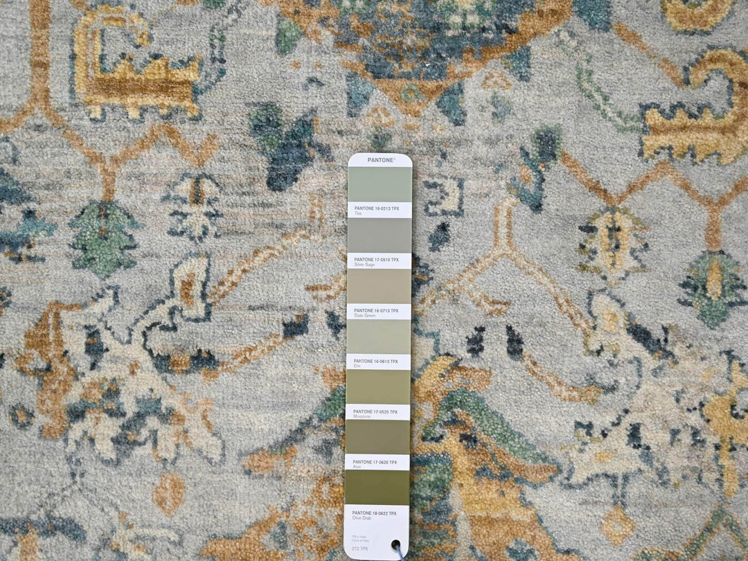 4'0" x 5'10" New Hand Knotted Grey Wool Rectangle Oriental Rug - MOA10284914