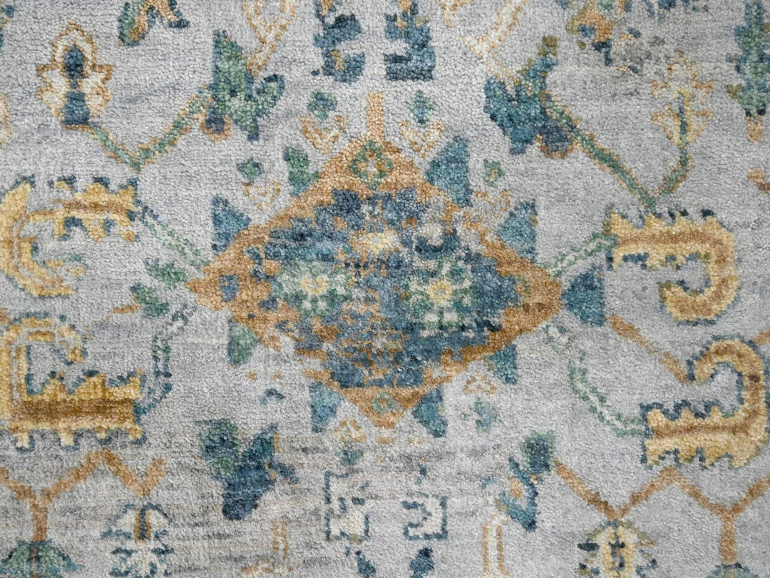4'0" x 5'10" New Hand Knotted Grey Wool Rectangle Oriental Rug - MOA10284914