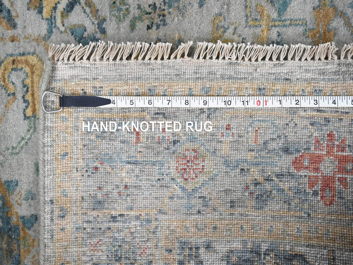 4'0" x 5'10" New Hand Knotted Grey Wool Rectangle Oriental Rug - MOA10284914