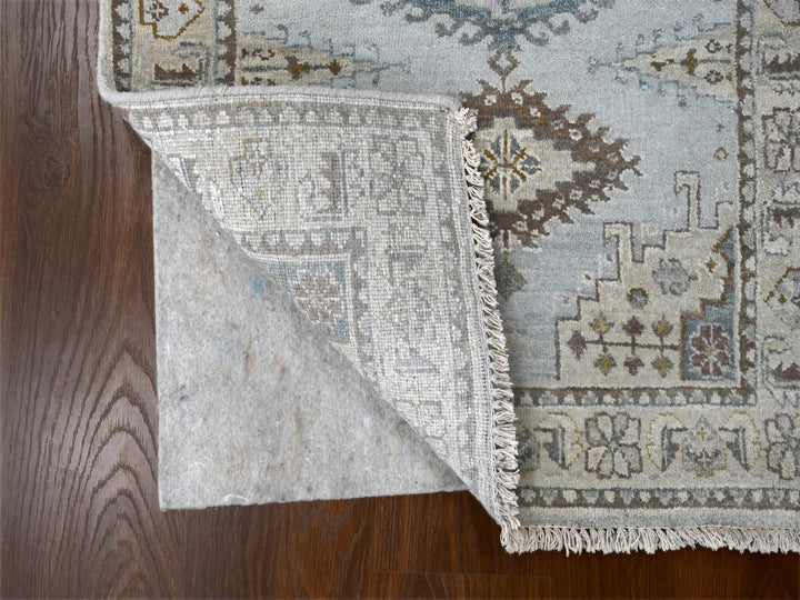 2'9" x 6'0" New Hand Knotted Grey Wool Runner Oriental Rug - MOA10284925