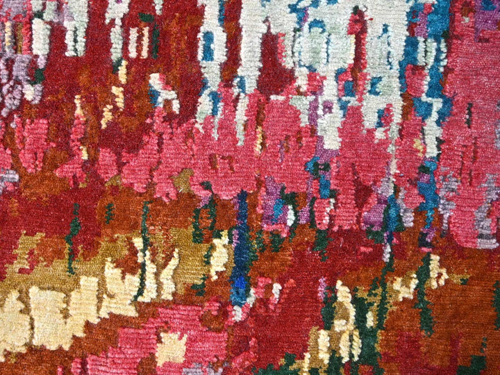 9'4" x 12'3" New Hand Knotted Blue Wool Rectangle Oriental Rug - MOA10284930