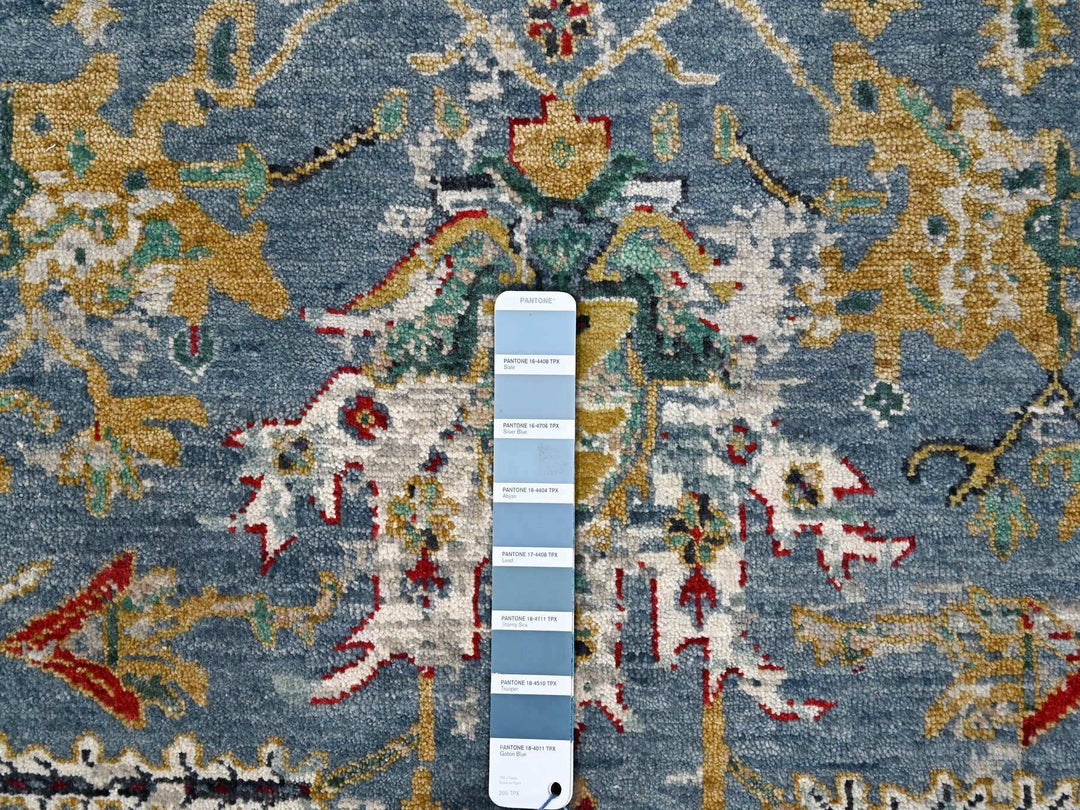3'1" x 4'11" New Hand Knotted Blue Wool Rectangle Oriental Rug - MOA10284953