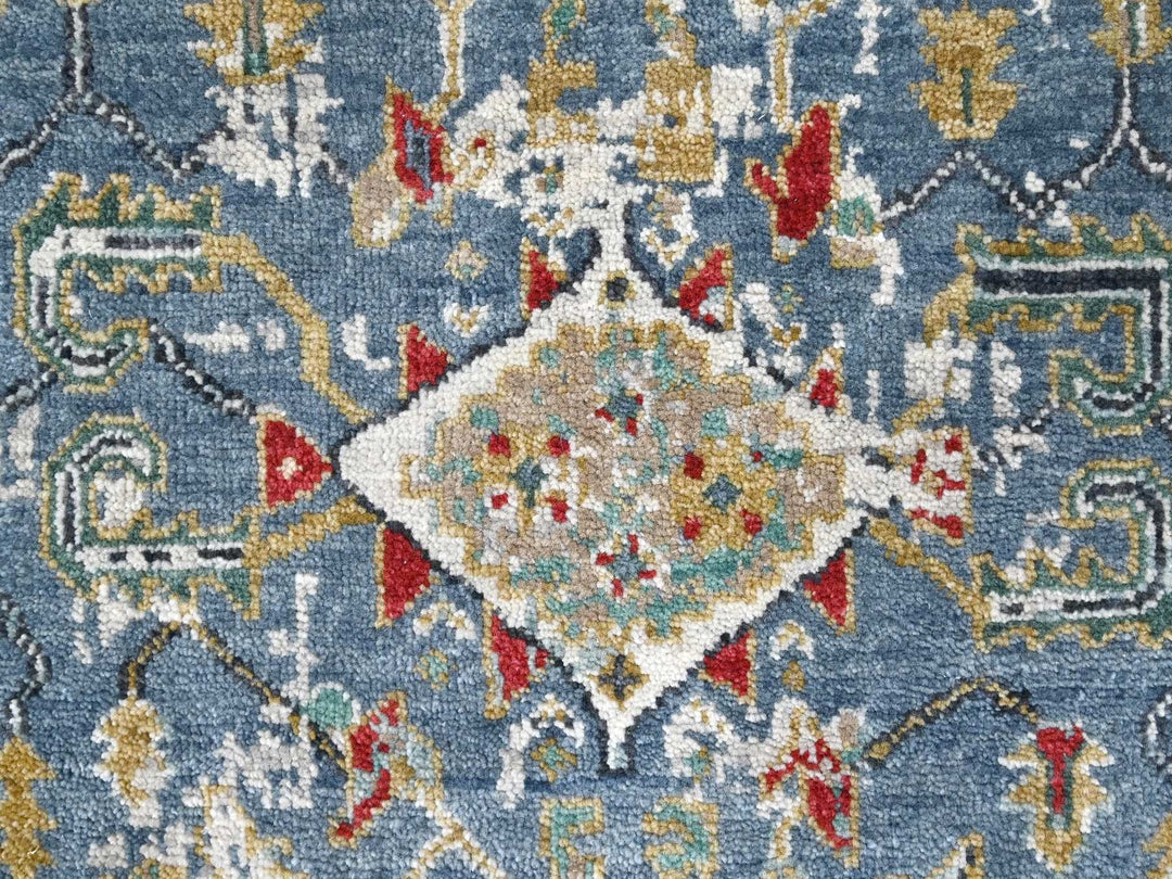 3'1" x 4'11" New Hand Knotted Blue Wool Rectangle Oriental Rug - MOA10284953