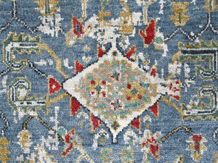 3'1" x 4'11" New Hand Knotted Blue Wool Rectangle Oriental Rug - MOA10284953