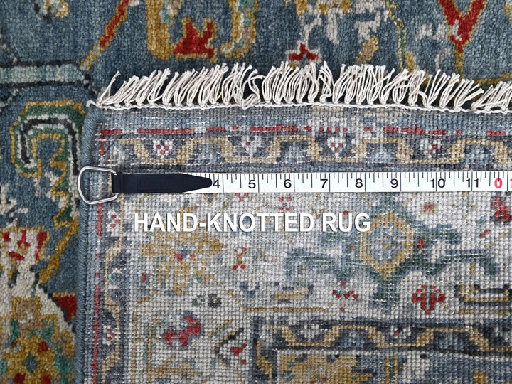 3'1" x 4'11" New Hand Knotted Blue Wool Rectangle Oriental Rug - MOA10284953