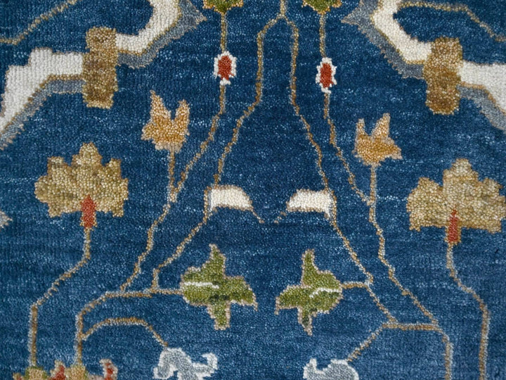 2'0" x 3'0" New Hand Knotted Blue Wool Rectangle Oriental Rug - MOA10284955