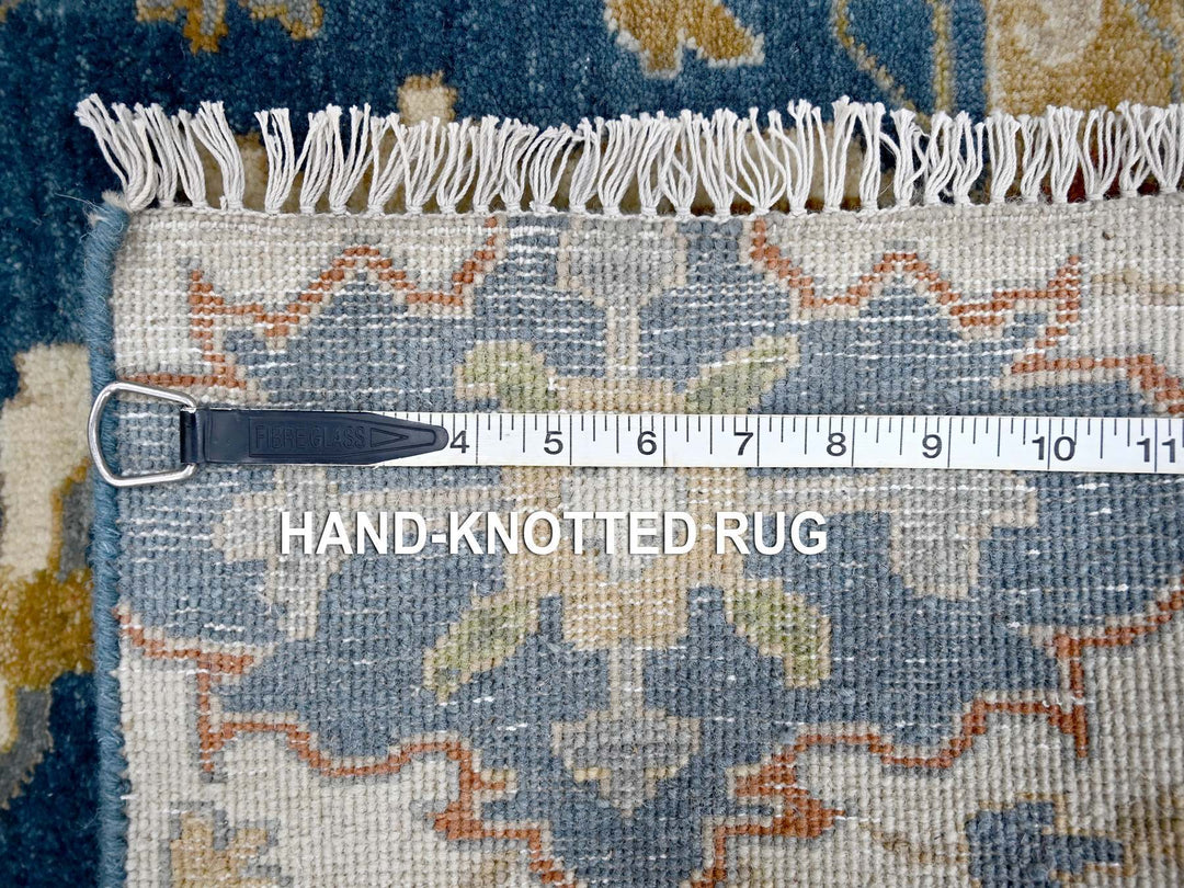 2'0" x 3'0" New Hand Knotted Blue Wool Rectangle Oriental Rug - MOA10284955