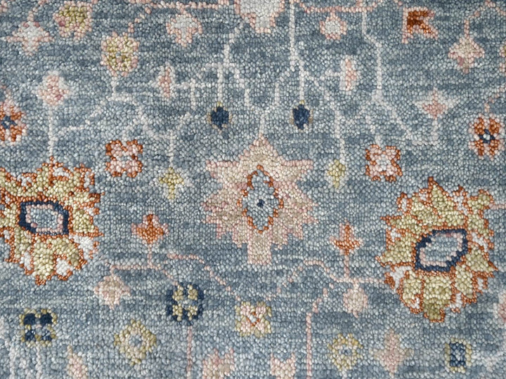 6'0" x 8'11" New Hand Knotted Grey Wool Rectangle Oriental Rug - MOA10284965