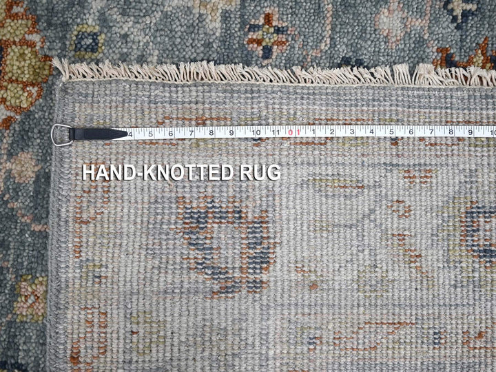 6'0" x 8'11" New Hand Knotted Grey Wool Rectangle Oriental Rug - MOA10284965