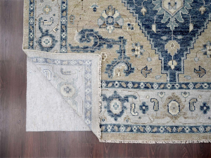 9'3" x 12'3" New Hand Knotted Grey Wool Rectangle Oriental Rug - MOA10284969