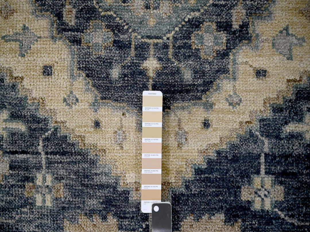 9'3" x 12'3" New Hand Knotted Grey Wool Rectangle Oriental Rug - MOA10284969