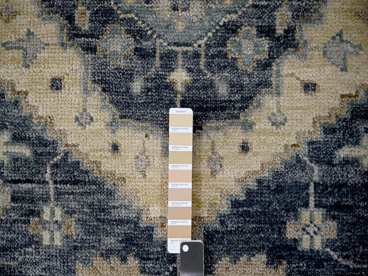 9'3" x 12'3" New Hand Knotted Grey Wool Rectangle Oriental Rug - MOA10284969