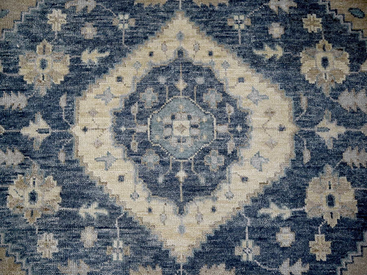 9'3" x 12'3" New Hand Knotted Grey Wool Rectangle Oriental Rug - MOA10284969