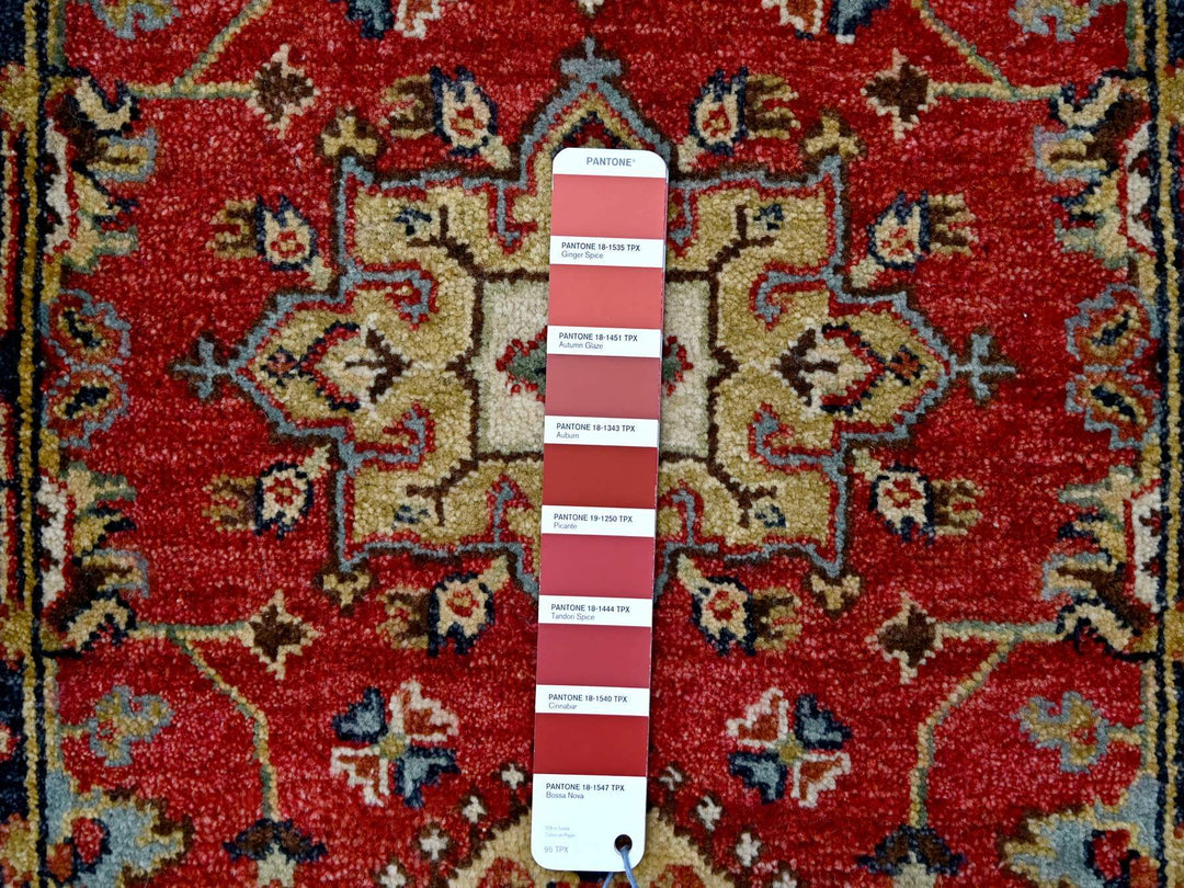 2'0" x 3'0" New Hand Knotted Red Wool Rectangle Oriental Rug - MOA10284980