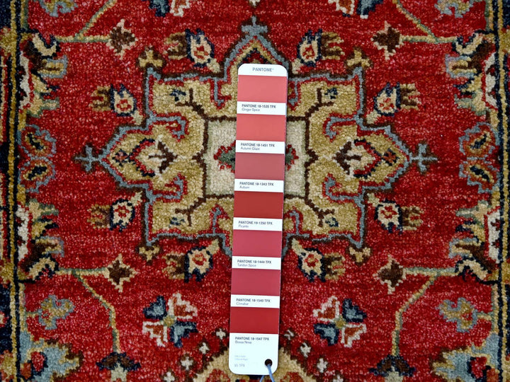 2'0" x 3'0" New Hand Knotted Red Wool Rectangle Oriental Rug - MOA10284980