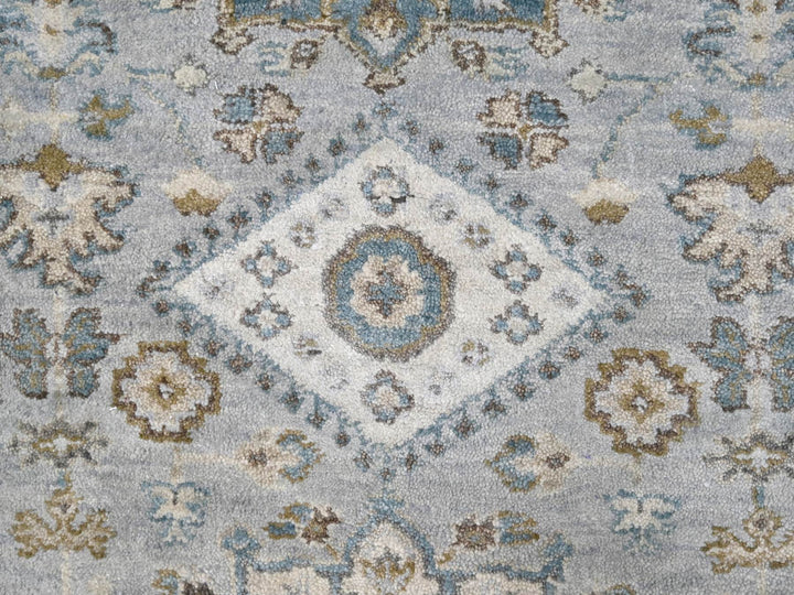 2'8" x 27'9" New Hand Knotted Grey Wool Runner Oriental Rug - MOA10284982