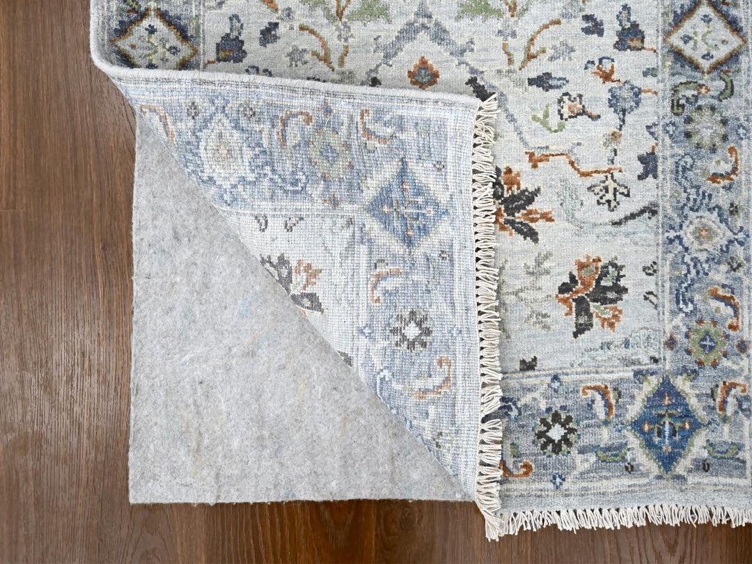 2'6" x 23'10" New Hand Knotted Grey Wool Runner Oriental Rug - MOA10284985