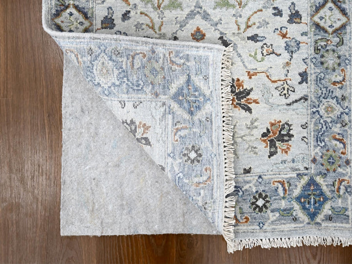 2'6" x 23'10" New Hand Knotted Grey Wool Runner Oriental Rug - MOA10284985