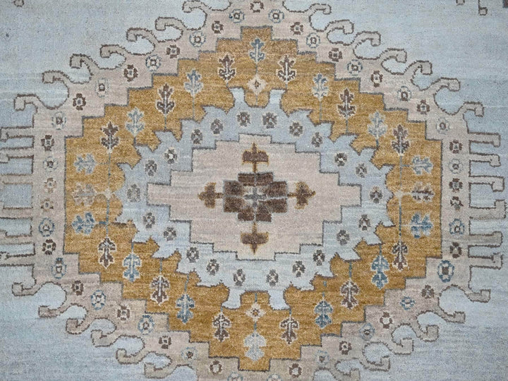 10'0" x 13'11" New Hand Knotted Grey Wool Rectangle Oriental Rug - MOA10284987