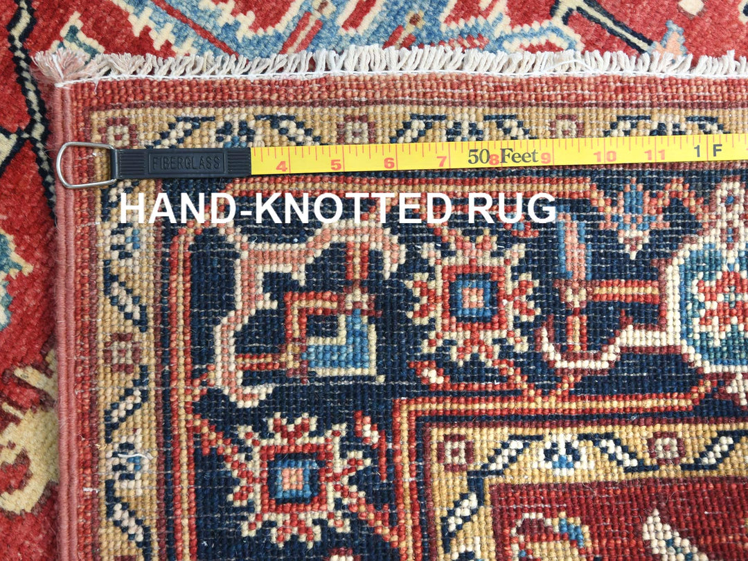 3'10" x 6'0" New Hand Knotted Red Wool Rectangle Oriental Rug - MOA10285008