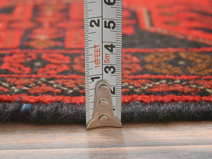 4'2" x 6'5" New Hand Knotted Red Wool Rectangle Oriental Rug - MOA10285108