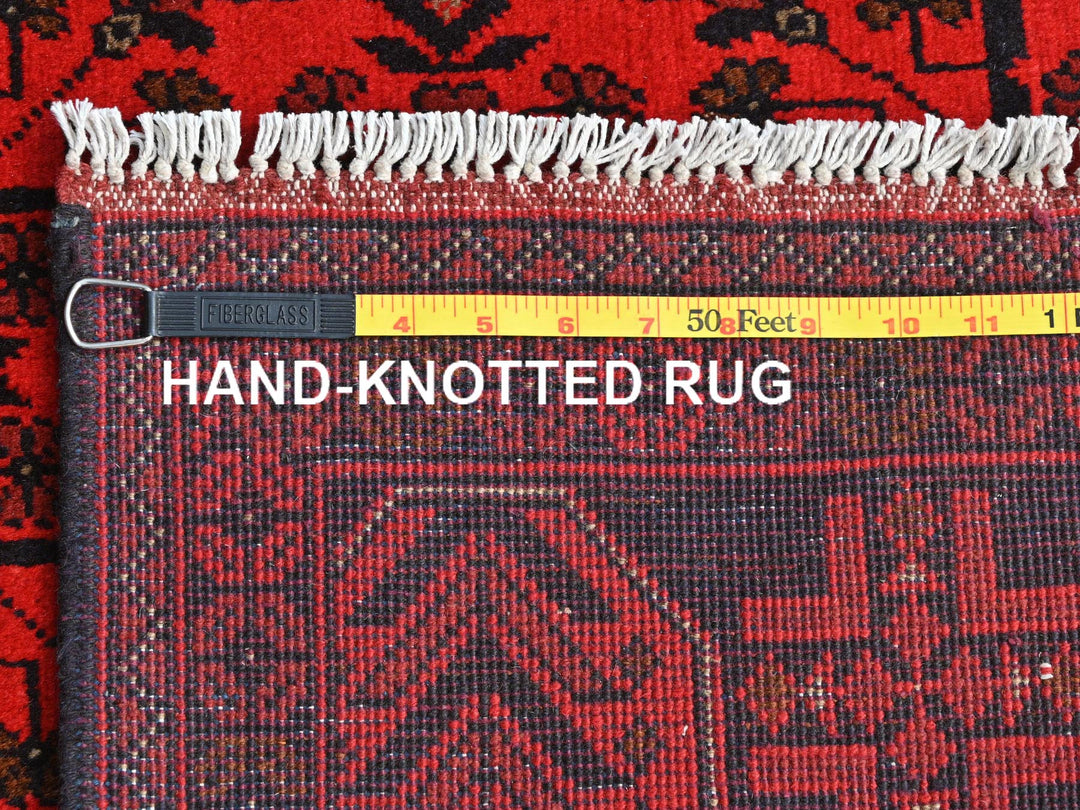 4'2" x 6'5" New Hand Knotted Red Wool Rectangle Oriental Rug - MOA10285108