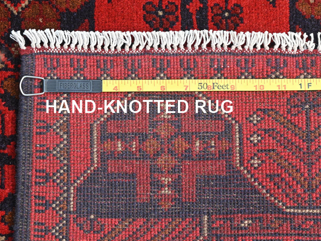 4'1" x 6'3" New Hand Knotted Red Wool Rectangle Oriental Rug - MOA10285110