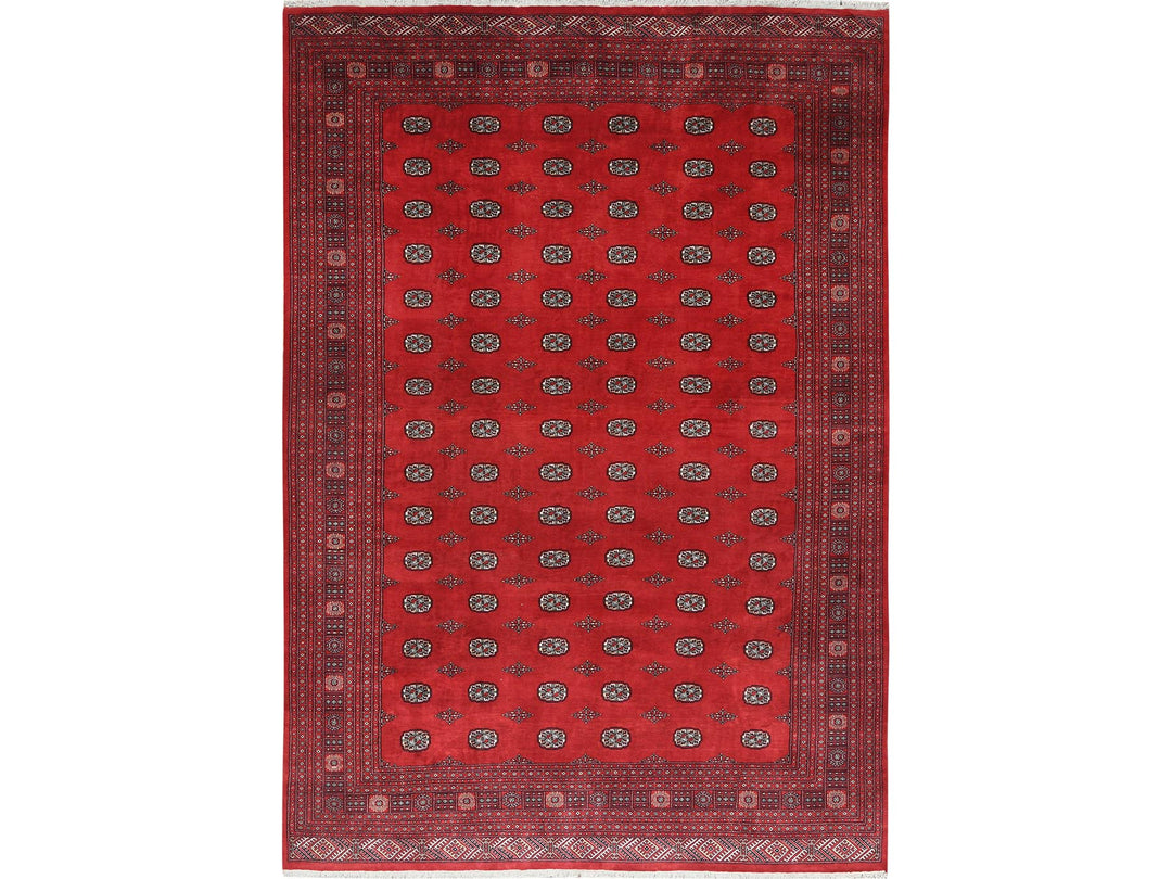 10'1" x 14'7" New Hand Knotted Red Wool Rectangle Oriental Rug - MOA10285202