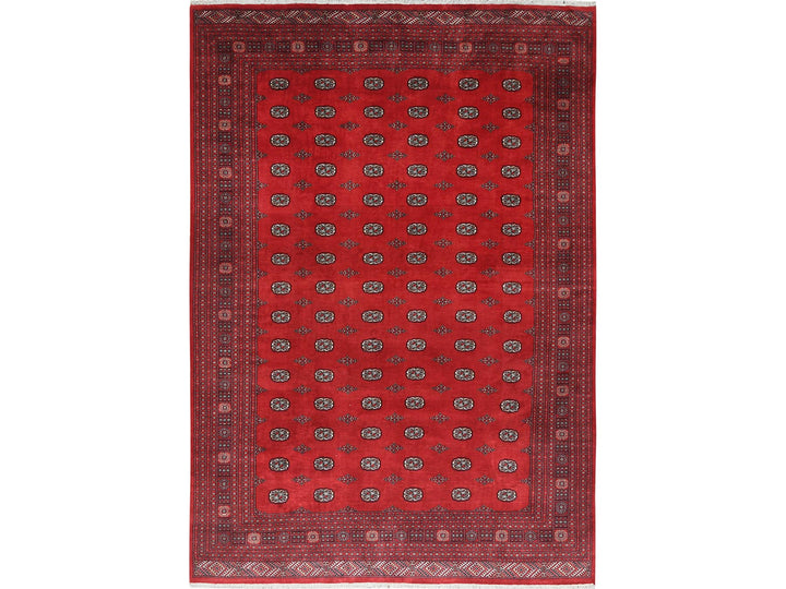 10'1" x 14'7" New Hand Knotted Red Wool Rectangle Oriental Rug - MOA10285202