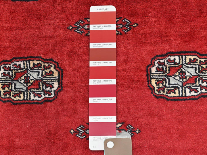 10'1" x 14'7" New Hand Knotted Red Wool Rectangle Oriental Rug - MOA10285202