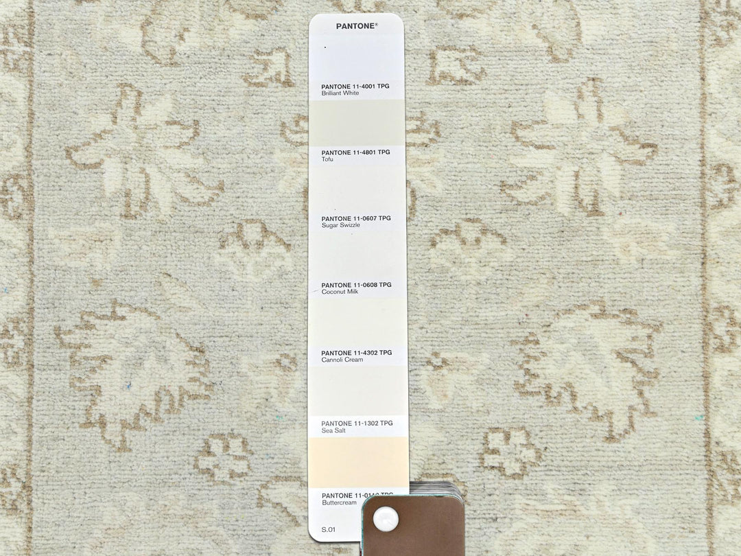 2'9" x 9'7" New Hand Knotted Ivory Wool Runner Oriental Rug - MOA10285213
