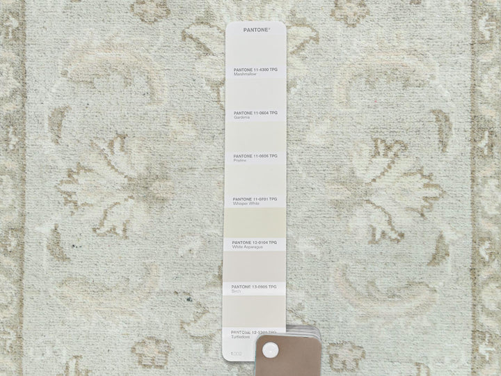2'8" x 9'9" New Hand Knotted Ivory Wool Runner Oriental Rug - MOA10285215